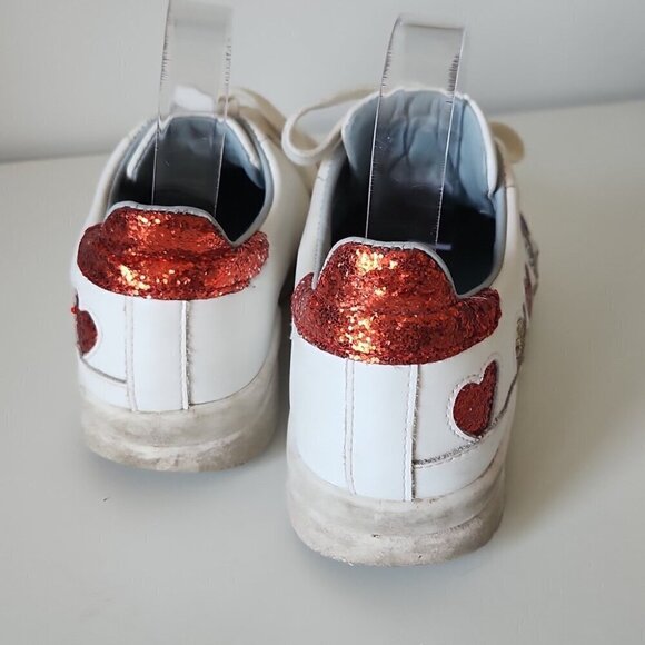 CHIARA FERRAGNI | Roger glitter sneakers trainers hearts sz 37 - Picture 7 of 8